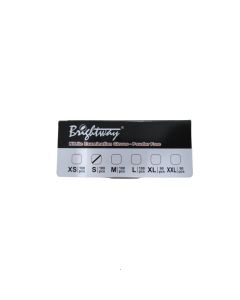 BRIGHTWAY NITRILE P.F GLOVES (BLUE) SMALL 100S