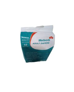 MEDSORB ADULT DIAPERS 10S MEDIUM