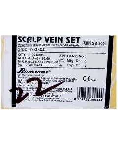 SCALP VEIN SET 22 G GS-3004