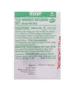 TOP WINGED INFUSION SET 23G (SCALP VEIN SET)