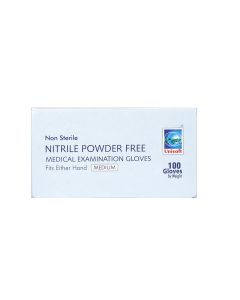 NITRILE POWDERFREE GLOVES MEDIUM