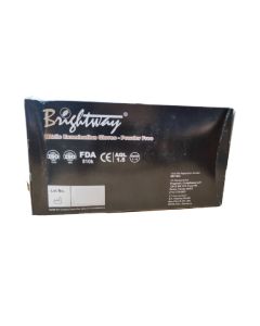 BRIGHTWAY NITRILE P.F GLOVES (PURPLE) -L 100S