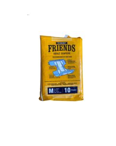 FRIENDS ADULT DIAPERS MEDIUM 10S